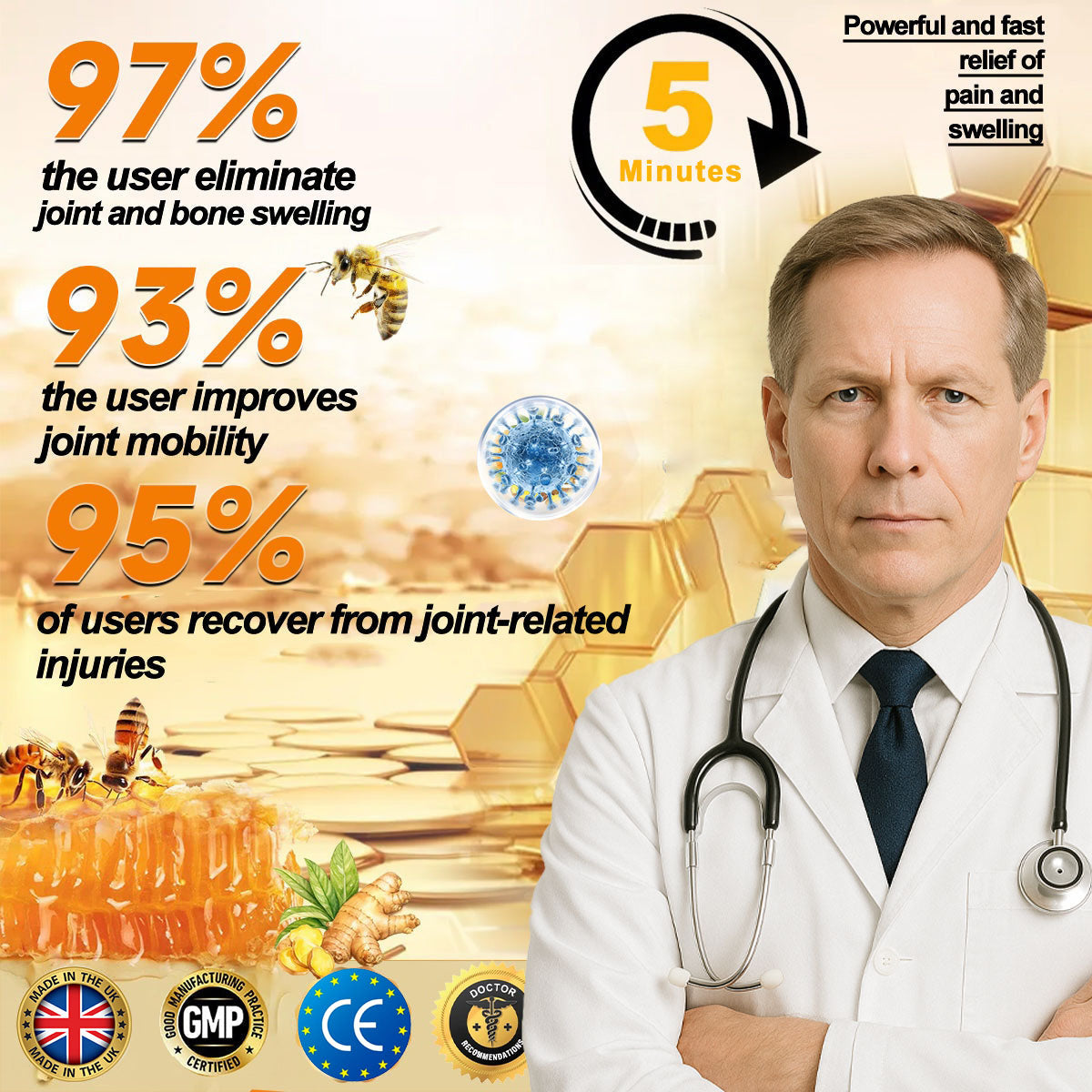 Lotmay® Bee Venom Analgesic Bone Repair Cream(👨⚕️Developed for the elderly,BOA Certification)