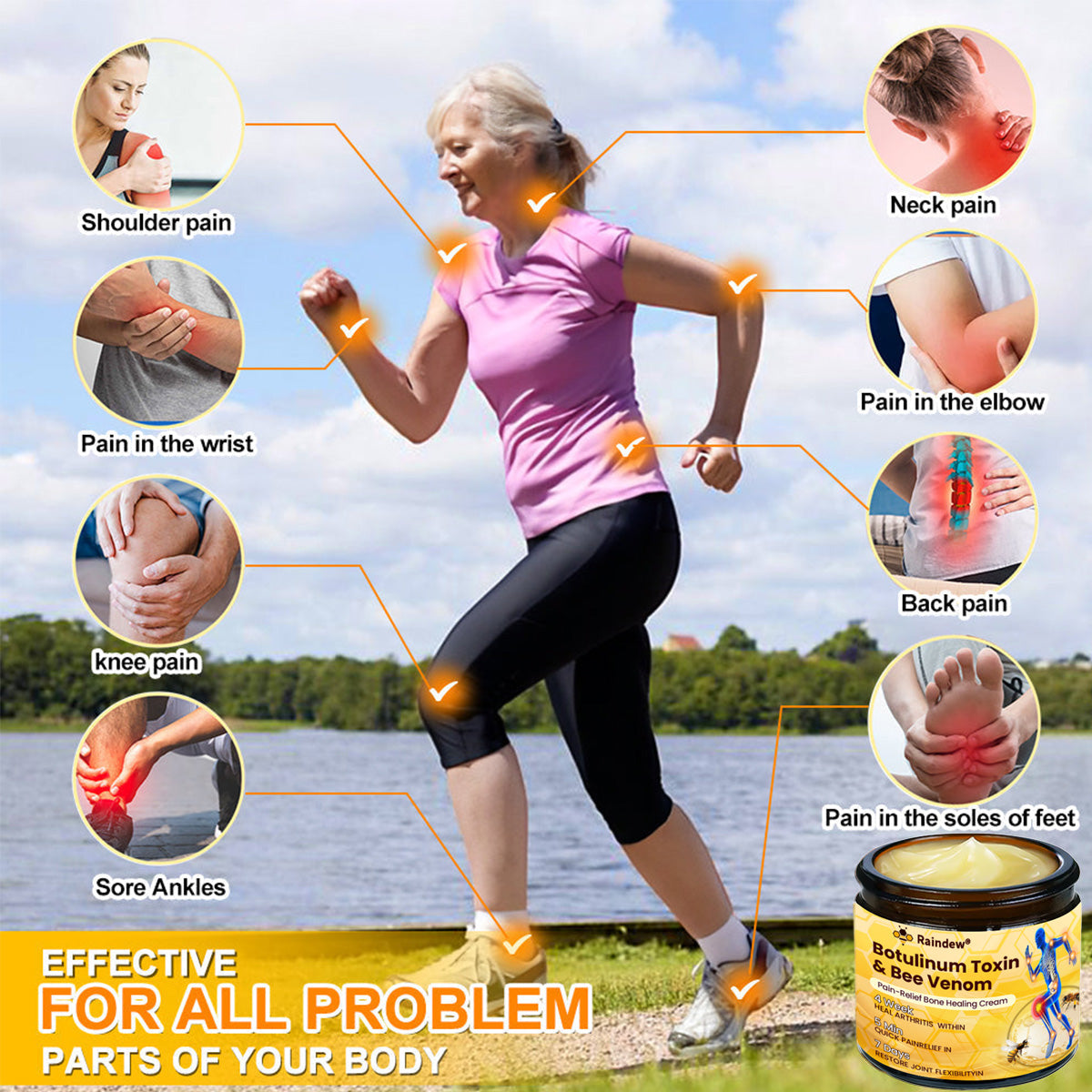Raindew® 🐝 Botulinum Toxin & Bee Venom Pain-Relief Bone Healing Cream