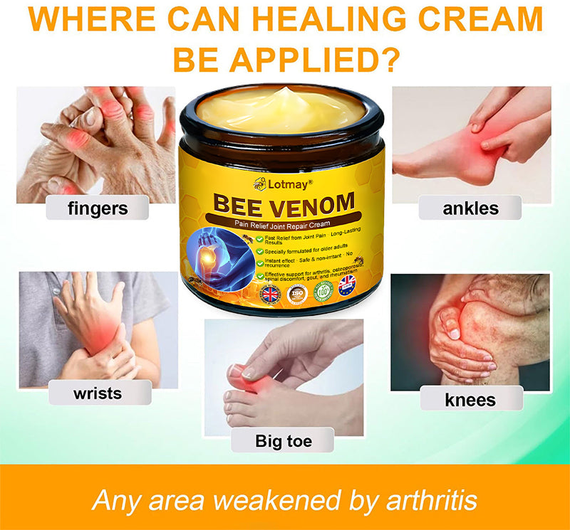 Lotmay® Bee Venom Pain Relief Joint Repair Cream 🐝🐝(Specially for older adults & MHRA approved)
