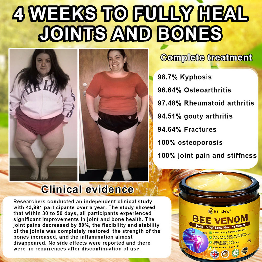 Raindew® Bee Venom Pain-Relief Bone Healing Cream 🐝🐝(Specially for older adults & BOA recommends)