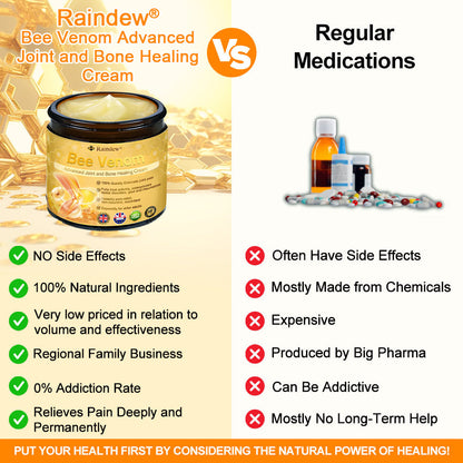 Raindew®Bee Venom Advanced Joint and Bone Healing Cream (👨‍⚕️Specifically developed for middle-aged and older adults)