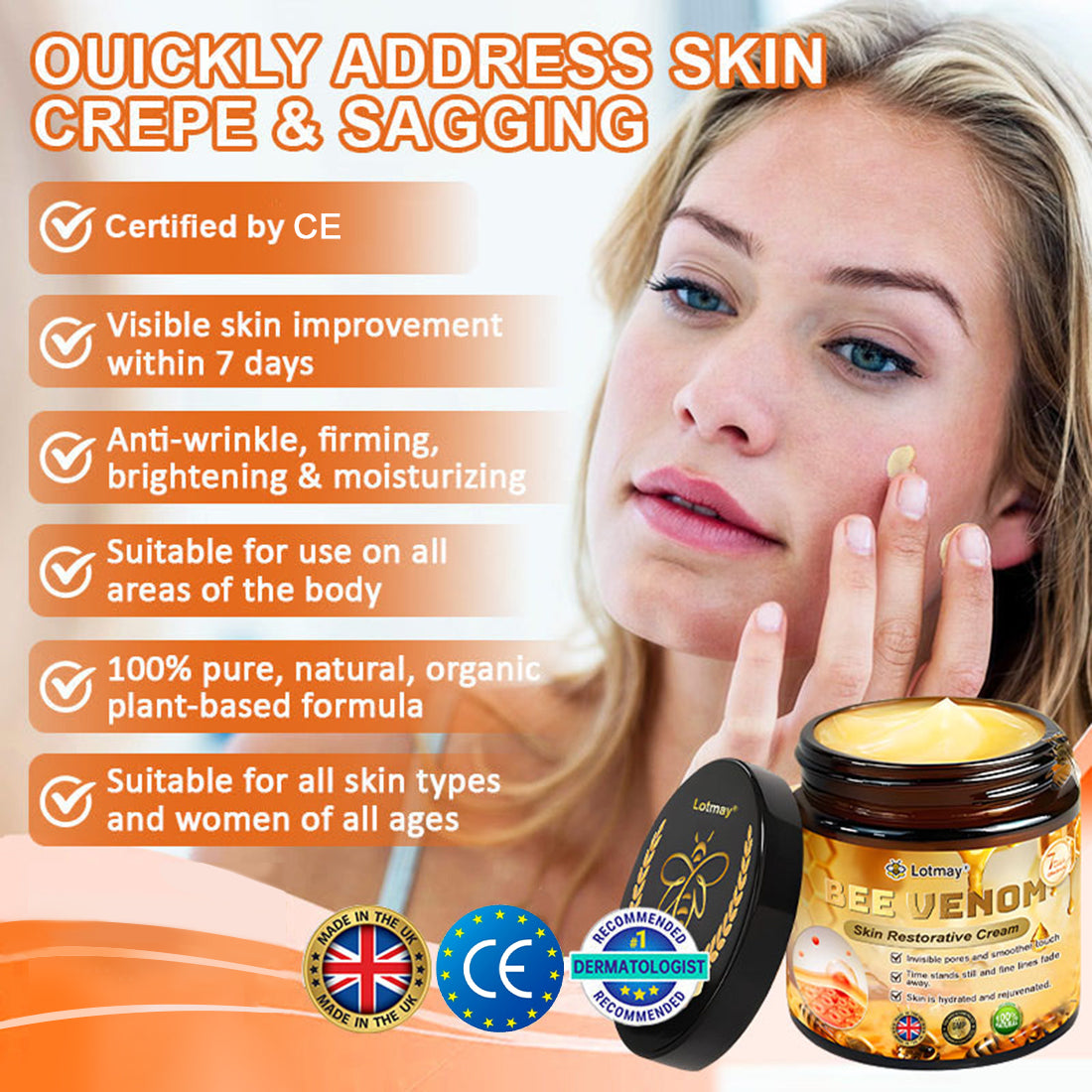 "Made and Shipped from Australia|✅ Official Store✨lotmay® Bee Venom Skin Restorative Cream 🔥 LAST DAY 80% OFF 💎"