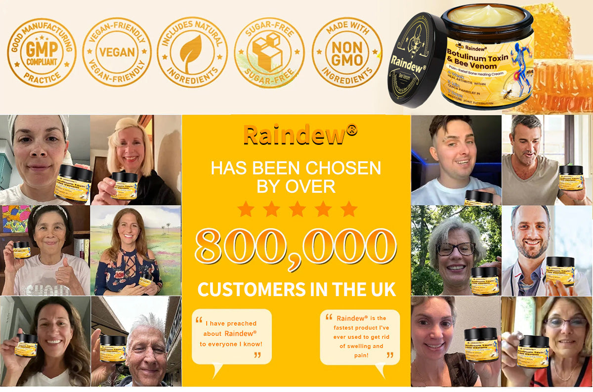 Raindew® 🐝 Botulinum Toxin & Bee Venom Pain-Relief Bone Healing Cream