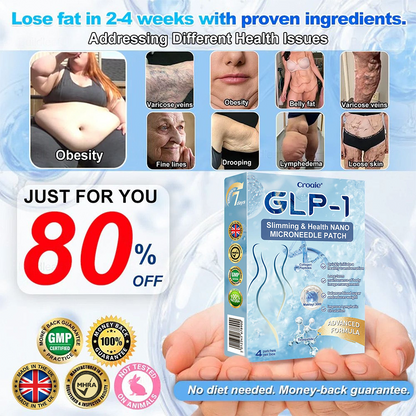 MHRA Official Store |🎁 Croaie® GLP-1 Nano-Microneedle Patch with Collagen & Matrixyl 3000丨Obesity, Cardiovascular Disease, Diabetes, Sleep Apnea, Joint Problems and More